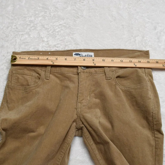 Old Navy The Rockstar Corduroy Pants Sz 10 Skinny Low Rise Camel Khaki Y2K 90s - Picture 16 of 16